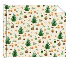 Бумага упаковочная 70*100см "Новогодний вэйб"