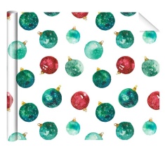 Бумага упаковочная 70*100см "Шарики елочные"