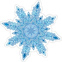 Украшение на скотче 18*18см "Снежинка"
