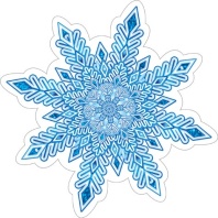 Украшение на скотче 18*18см "Снежинка"