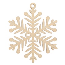 Заготовка деревянная Подвеска  7см "Снежинка"