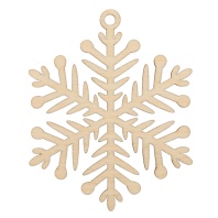 Заготовка деревянная Подвеска  7см "Снежинка"