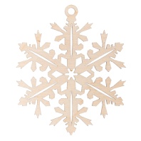Заготовка деревянная Подвеска  7см "Снежинка"