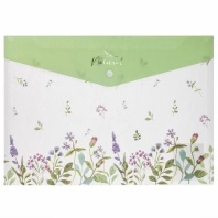 Конверт на кнопке  с рисунком А4 Natural flowers, текстура, 180мкм