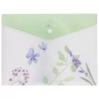 Конверт на кнопке  с рисунком А5 Natural blue flowers, текстура, 180мкм