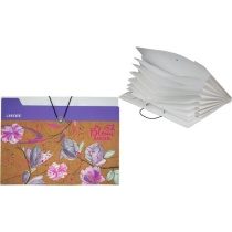 Папка  8 отд. на резин. А4 Bloom Garden, тиснение фольгой