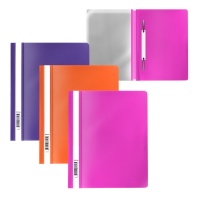 Скоросшив. пласт. А5+ прозр. верх.  Soft Caribbean Sunset, 0,12/0,18мм ассорти