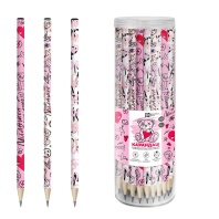 Карандаш ч/гр "Розовый микс" трехгранный, НВ