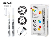 Маркер перманентный 1-2мм пулевидный, белый