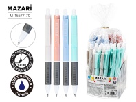 Ручка шар. MAZARI автомат "Diverse" синяя, 1,0мм, грип, смен.стерж. 108мм