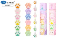 Набор текстовыделителей Basir "Лапки" 5 цв., секционные