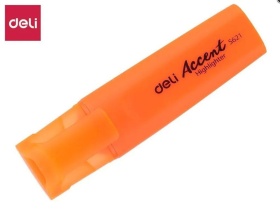 Текстовыделитель "Deli Macaron" 1-5мм оранжевый пастельный, плоский. корп.
