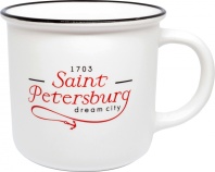 Кружка сувенирная 350мл, СПб. Малый якорь, фарфор