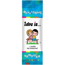 Жевательное драже LOVE IS 12гр. /уп.24 шт./, со вкусом тутти-фрутти