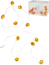 Гирлянда на батарейках с насадками  1,2м 10LED "Тыковки"