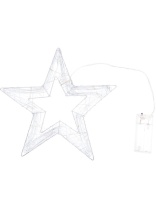 Фигура новогодняя 20см "Белая звезда" контур, на батарейках