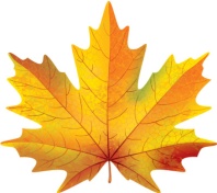 Вырубная фигурка 11*10см "Клен" оранжевый УФ -лак