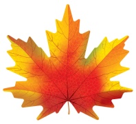 Вырубная фигурка 14*12см "Листочек кленовый оранжевый"  УФ -лак