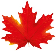 Вырубная фигурка 19*10см "Клен красный"  УФ -лак