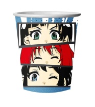 Стакан бум. 250 мл, 10 шт "Аниме"