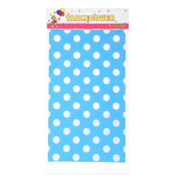 Скатерть п/э 108*180см голубая в горошек