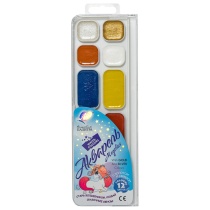 Акварельные краски 12цв. Волшебная палитра, медовые, п\упак, б\к