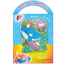 Краска по стеклу с трафаретом    "Киты"