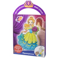 Краска по стеклу с трафаретом    "Принцесса"