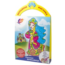 Краска по стеклу с трафаретом    "Русская красавица"