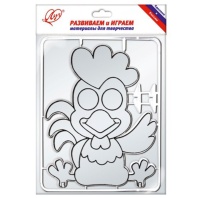 Трафарет витражный "Петушок"