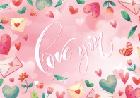 Настольное покрытие д/лепки 43*32см "Love message"