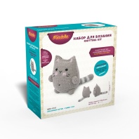 Набор для вязания игрушки "Забавный котик" 14+