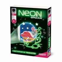 Аппликация из песка 15*10см "Спящий мышонок"  НЕОН