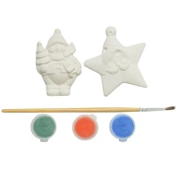 Роспись фигурки из гипса "Гномик и звезда"