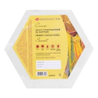 Холст на картоне  Шестигранный  D20см "Сонет" 100% хлопок, 280 г/м2, среднее зерно