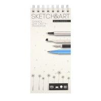 Скетчбук 105*220мм  80л., гребень, 170гр/м2, "SKETCHBOOK Sketch&Art" ДЛЯ МАРКЕРОВ, тв.обложка