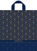 Пакет 40*37см (95мк) с петлевой ручкой "Перфекто Блюз" ПВД*