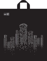 Пакет 44*40см (43мк) с петлевой ручкой "Биг сити" ПНД