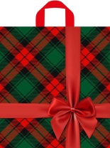 Пакет 44*40см (75мк) с петлевой ручкой "Бантик на красном" ПВД