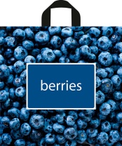 Пакет 44*42см (70мк) с петлевой ручкой "Черника" ПВД