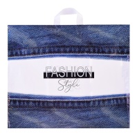 Пакет 50*60см (60мк) с петлевой ручкой "Стиль Джинс" ПВД