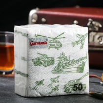 Салфетки бумажные 50л. Военная техника