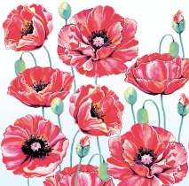 Салфетки бумажные 50л. Маки