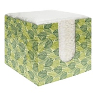 Салфетки бумажные 75л. белые в коробке Листья