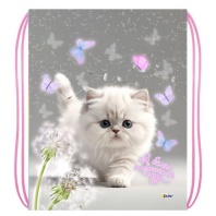 Мешок для обуви 1 отд, 340*420 "Белый котик"