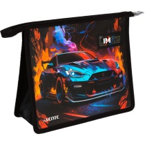 Папка д/тетрад. А5 (243x200x80) 1отд. молния сверху, пластик "Speed Zone",тиснение фольгой