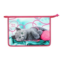 Папка д/труда А4 (335*240*85) 2отд. молния сверху, Софт-тач "Я прелесть"