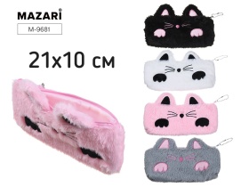 Пенал-косметичка (210*100) молния, иск.мех. "Cat"