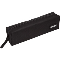 Пенал-косметичка (210*60*40) молния, ткань "Black", с  каучук.аппликацией , на 30пр.,черный