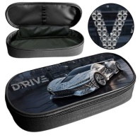 Пенал-косметичка с откид.планкой (220*90*50) молния, ткань "Silver auto"